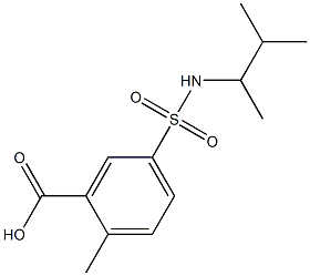 2-methyl-5-[(3-methylbutan-2-yl)sulfamoyl]benzoic acid 구조식 이미지