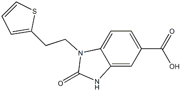 2-oxo-1-[2-(thiophen-2-yl)ethyl]-2,3-dihydro-1H-1,3-benzodiazole-5-carboxylic acid Structure