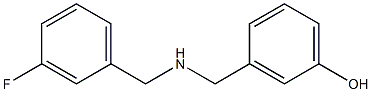 3-({[(3-fluorophenyl)methyl]amino}methyl)phenol 구조식 이미지