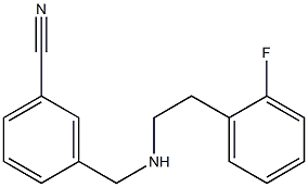 3-({[2-(2-fluorophenyl)ethyl]amino}methyl)benzonitrile 구조식 이미지
