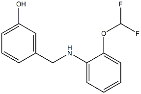 3-({[2-(difluoromethoxy)phenyl]amino}methyl)phenol 구조식 이미지