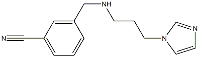 3-({[3-(1H-imidazol-1-yl)propyl]amino}methyl)benzonitrile Structure