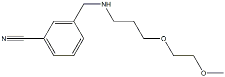 3-({[3-(2-methoxyethoxy)propyl]amino}methyl)benzonitrile 구조식 이미지