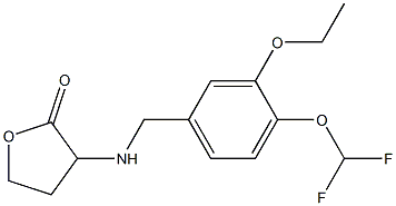 3-({[4-(difluoromethoxy)-3-ethoxyphenyl]methyl}amino)oxolan-2-one Structure