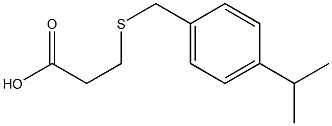 3-({[4-(propan-2-yl)phenyl]methyl}sulfanyl)propanoic acid Structure