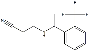 3-({1-[2-(trifluoromethyl)phenyl]ethyl}amino)propanenitrile 구조식 이미지