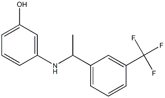 3-({1-[3-(trifluoromethyl)phenyl]ethyl}amino)phenol Structure