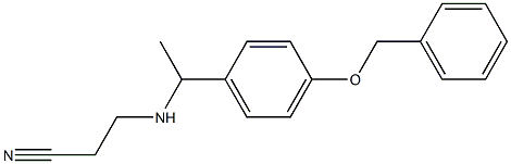 3-({1-[4-(benzyloxy)phenyl]ethyl}amino)propanenitrile 구조식 이미지