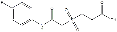 3-({2-[(4-fluorophenyl)amino]-2-oxoethyl}sulfonyl)propanoic acid 구조식 이미지