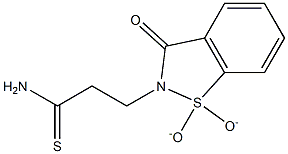 3-(1,1-dioxido-3-oxo-1,2-benzisothiazol-2(3H)-yl)propanethioamide 구조식 이미지