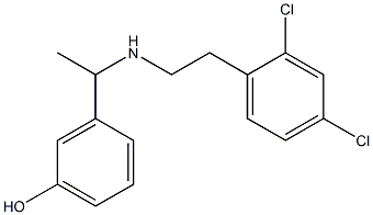 3-(1-{[2-(2,4-dichlorophenyl)ethyl]amino}ethyl)phenol 구조식 이미지