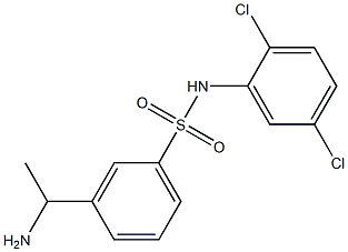 3-(1-aminoethyl)-N-(2,5-dichlorophenyl)benzene-1-sulfonamide 구조식 이미지