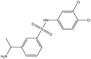 3-(1-aminoethyl)-N-(3,4-dichlorophenyl)benzene-1-sulfonamide 구조식 이미지