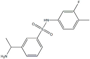 3-(1-aminoethyl)-N-(3-fluoro-4-methylphenyl)benzene-1-sulfonamide Structure