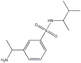 3-(1-aminoethyl)-N-(3-methylbutan-2-yl)benzene-1-sulfonamide 구조식 이미지