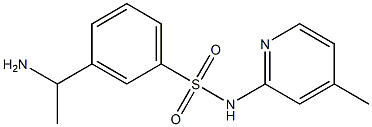 3-(1-aminoethyl)-N-(4-methylpyridin-2-yl)benzene-1-sulfonamide Structure