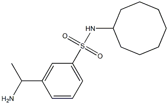 3-(1-aminoethyl)-N-cyclooctylbenzene-1-sulfonamide 구조식 이미지