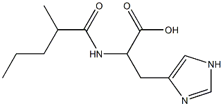 3-(1H-imidazol-4-yl)-2-(2-methylpentanamido)propanoic acid 구조식 이미지