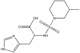 3-(1H-imidazol-4-yl)-2-{[(3-methylpiperidine-1-)sulfonyl]amino}propanoic acid Structure