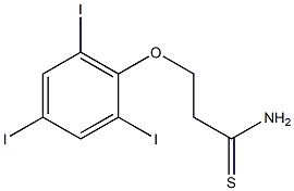 3-(2,4,6-triiodophenoxy)propanethioamide Structure