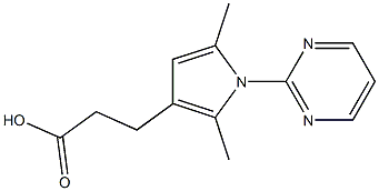 3-(2,5-dimethyl-1-pyrimidin-2-yl-1H-pyrrol-3-yl)propanoic acid 구조식 이미지