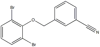 3-(2,6-dibromophenoxymethyl)benzonitrile 구조식 이미지