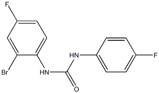 3-(2-bromo-4-fluorophenyl)-1-(4-fluorophenyl)urea 구조식 이미지