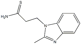 3-(2-methyl-1H-benzimidazol-1-yl)propanethioamide 구조식 이미지