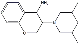 3-(3,5-dimethylpiperidin-1-yl)-3,4-dihydro-2H-1-benzopyran-4-amine 구조식 이미지