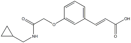 3-(3-{[(cyclopropylmethyl)carbamoyl]methoxy}phenyl)prop-2-enoic acid Structure