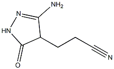 3-(3-amino-5-oxo-4,5-dihydro-1H-pyrazol-4-yl)propanenitrile 구조식 이미지