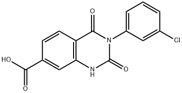 3-(3-chlorophenyl)-2,4-dioxo-1,2,3,4-tetrahydroquinazoline-7-carboxylic acid Structure