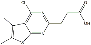 3-(4-chloro-5,6-dimethylthieno[2,3-d]pyrimidin-2-yl)propanoic acid 구조식 이미지