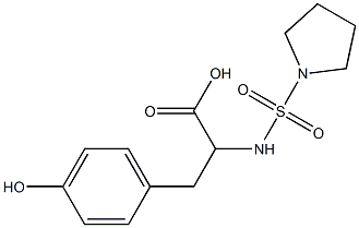 3-(4-hydroxyphenyl)-2-[(pyrrolidine-1-sulfonyl)amino]propanoic acid 구조식 이미지