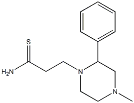 3-(4-methyl-2-phenylpiperazin-1-yl)propanethioamide Structure