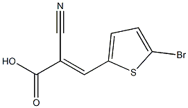 3-(5-bromothiophen-2-yl)-2-cyanoprop-2-enoic acid 구조식 이미지