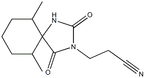 3-(6,10-dimethyl-2,4-dioxo-1,3-diazaspiro[4.5]dec-3-yl)propanenitrile Structure