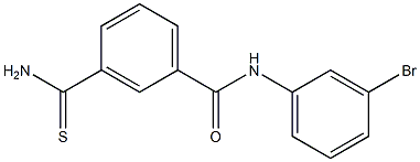 3-(aminocarbonothioyl)-N-(3-bromophenyl)benzamide 구조식 이미지