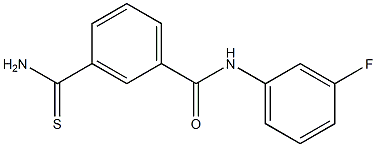 3-(aminocarbonothioyl)-N-(3-fluorophenyl)benzamide Structure