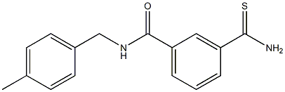 3-(aminocarbonothioyl)-N-(4-methylbenzyl)benzamide 구조식 이미지