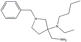3-(aminomethyl)-1-benzyl-N-butyl-N-ethylpyrrolidin-3-amine 구조식 이미지