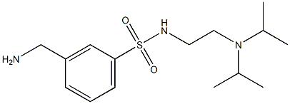 3-(aminomethyl)-N-{2-[bis(propan-2-yl)amino]ethyl}benzene-1-sulfonamide 구조식 이미지