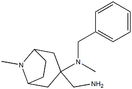 3-(aminomethyl)-N-benzyl-N,8-dimethyl-8-azabicyclo[3.2.1]octan-3-amine 구조식 이미지