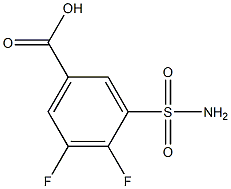 3-(aminosulfonyl)-4,5-difluorobenzoic acid Structure