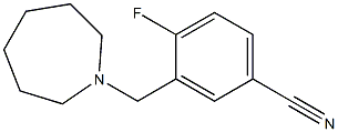 3-(azepan-1-ylmethyl)-4-fluorobenzonitrile 구조식 이미지