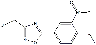 3-(chloromethyl)-5-(4-methoxy-3-nitrophenyl)-1,2,4-oxadiazole Structure