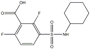 3-(cyclohexylsulfamoyl)-2,6-difluorobenzoic acid Structure