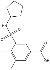 3-(cyclopentylsulfamoyl)-4,5-dimethylbenzoic acid Structure