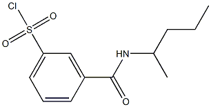 3-(pentan-2-ylcarbamoyl)benzene-1-sulfonyl chloride Structure