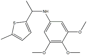 3,4,5-trimethoxy-N-[1-(5-methylthiophen-2-yl)ethyl]aniline Structure